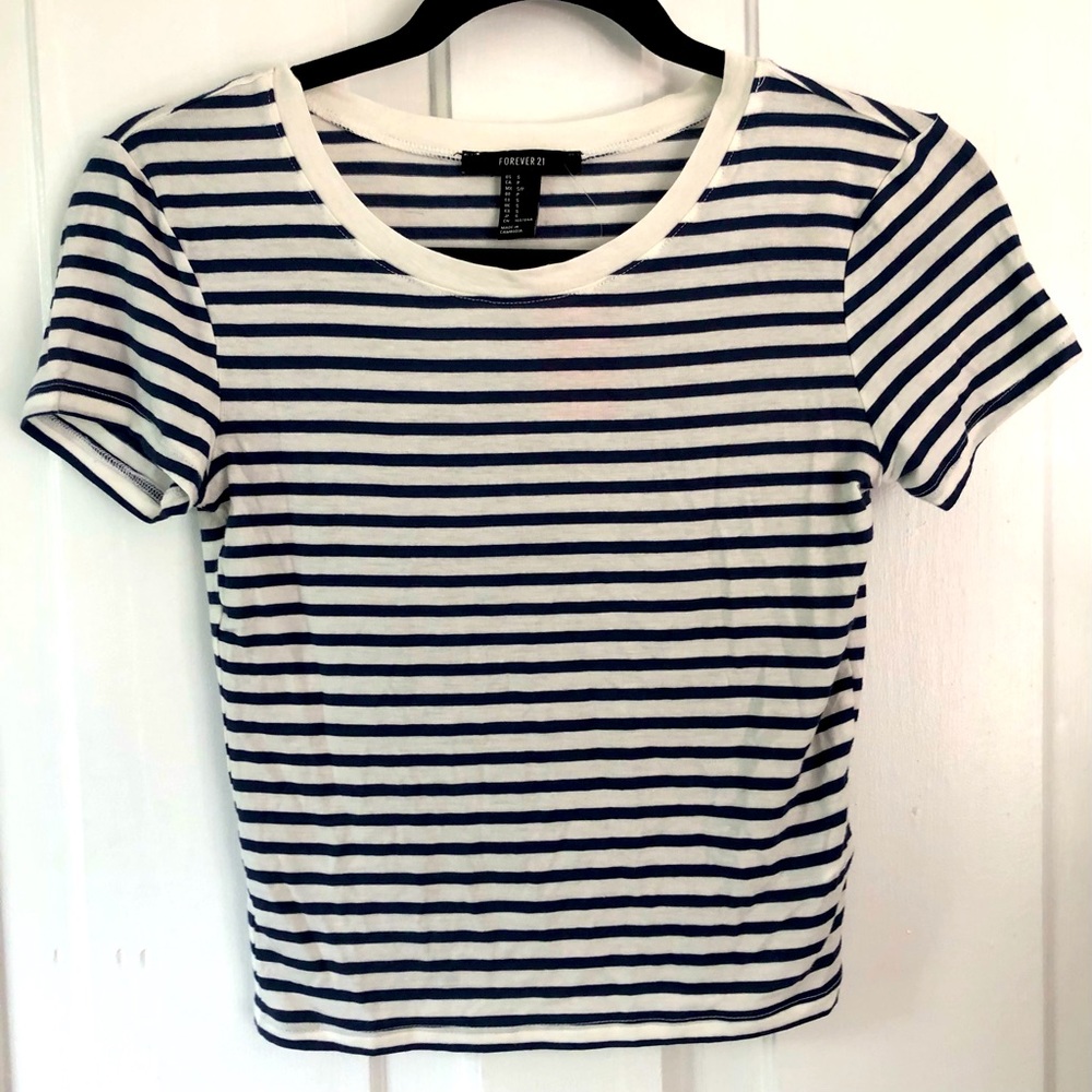 NWT Striped Forever 21 Crop Top